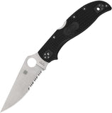 Spyderco Stretch 2 XL Lockback Black FRN Folding Serrated VG-10 Knife 258PSBK