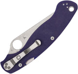 Spyderco Military 2 Linerlock Dark Blue Folding CPM S110V Pocket Knife 36GPDBL2