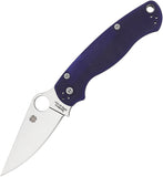 Spyderco Para-Military 2 Comp Lock Blue G10 Handle Folding Blade Knife 81GPDBL2