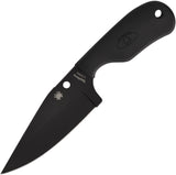 Spyderco Subway Bowie Black FRN LC200N Fixed Blade Knife w/ Sheath FB48PBBK
