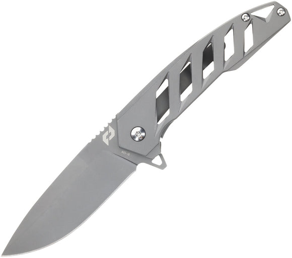 Schrade Ventricle Framelock Gray Stainless Folding AUS-10A Pocket Knife 1159323