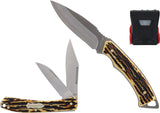 Schrade Uncle Henry Fixed & Folder Staglon 3 Pc Gift Set 1200441