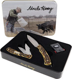 Schrade Uncle Henry Fixed & Folder Staglon 3 Pc Gift Set 1200441