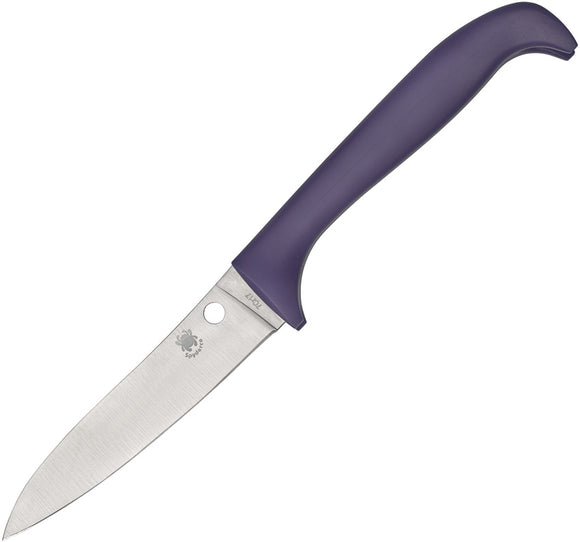 Spyderco Counter Critter Purple Synthetic 7Cr17MoV Stainless Fixed Blade Knife w/ Sheath CK21PPR