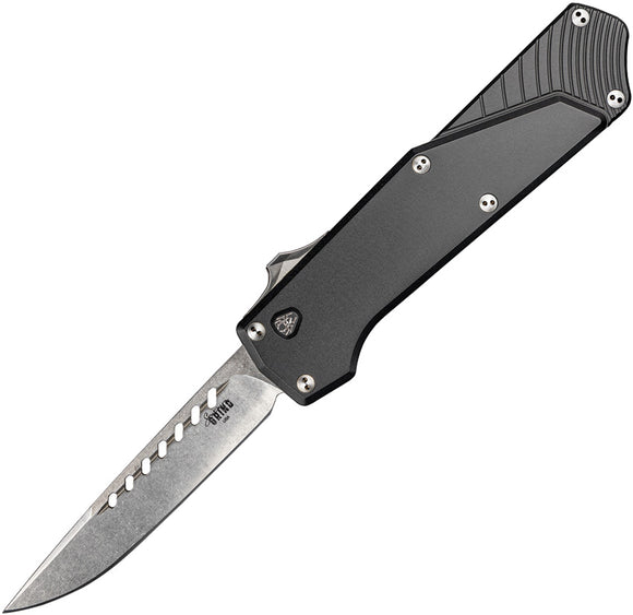 Southern Grind Automatic Arachnid Knife OTF Black Aluminum S35VN Stainless Blade 22211