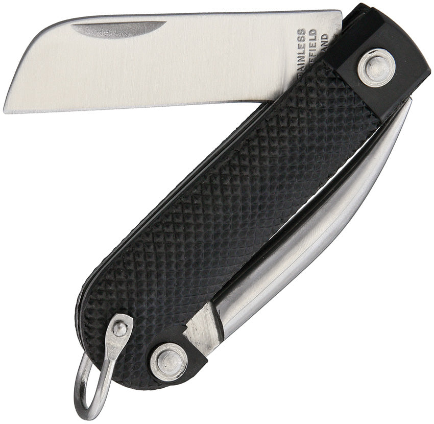 J. Adams Sheffield England Navy/Jacks Black Handle Folding Knife