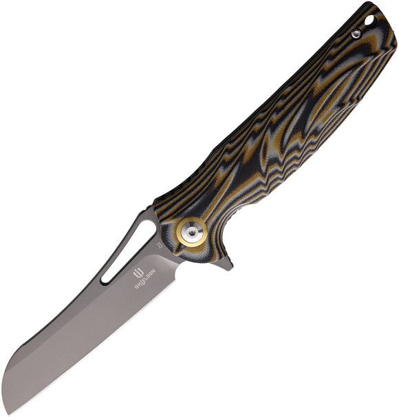 Shieldon Bazoucan Linerlock Brown/Black G10 Folding D2 Steel Pocket Knife 9050G1