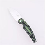 Shieldon Bulbasaur Linerlock Green/Black G10 Folding Mirror 14C28N Knife 9061GM