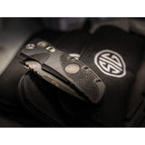 Sig Automatic EX-A01 Knife Button Lock Black G10 154CM Stainless Drop Point Blade 36132