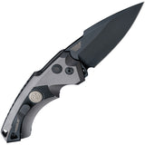 Sig Automatic EX-A05 Knife Button Lock Gray Aluminum & Black G10 CPM-154 Blade 36532
