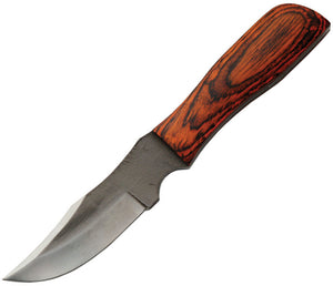 Sawmill 8.38" Colorwood Skinner  Steel File Fixed Blade Knife + Leather Sheath 0016