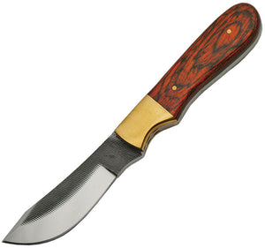 Sawmill 7.25" Skinner Steel File Fixed Blade Knife + Leather Sheath 0025