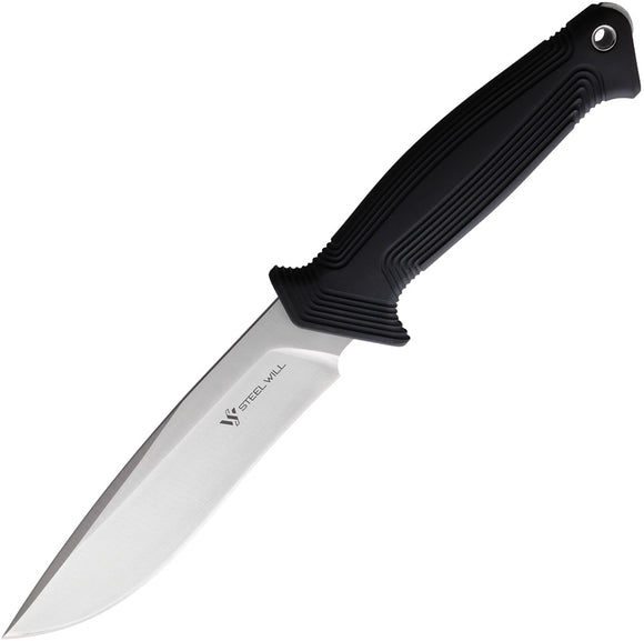 Steel Will Argonaut 810 Black TPR AUS-8 Fixed Blade Knife w/ Belt Sheath 810G