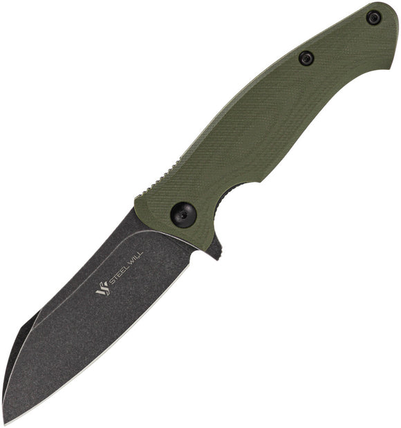 Steel Will Nutcracker F24 Linerlock Green Folding Knife f2433