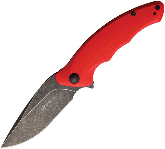 Steel Will F62-05 Red G10 Avior Linerlock D2 Folding Knife f6205