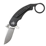 Krudo iKonik Framelock Black G10 Folding 9Cr18MoV Drop Point Pocket Knife 718