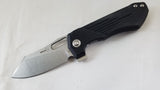 Krudo Krona Framelock Black G10 & Stainless Handle 9Cr18MoV Folding Knife KRN