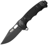SOG Seal XR Lock S35Vn Black Folding Clip Point Knife 12210257