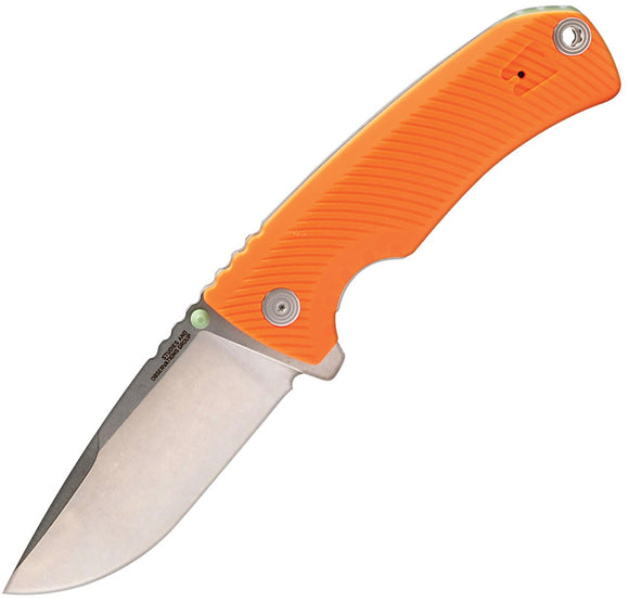 Sog Tellus FLK Framelock Orange GRN Folding 440 Drop Pt Pocket Knife 14060343