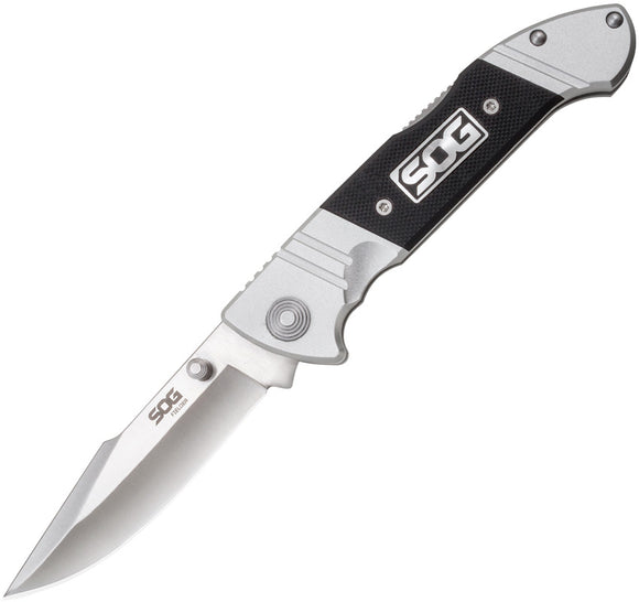 SOG Fielder Lockback A/O Folding Blade Black G10 Aluminum Handle Knife FF3002CP