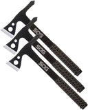 SOG Set of 3 Throwing Hawks Fixed Ax Blades Black Paracord Handles Axes TH1001CP