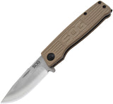 SOG Terminus Slipjoint Stainless Folding BD1 Tan G10 Handle Knife TM1001BX