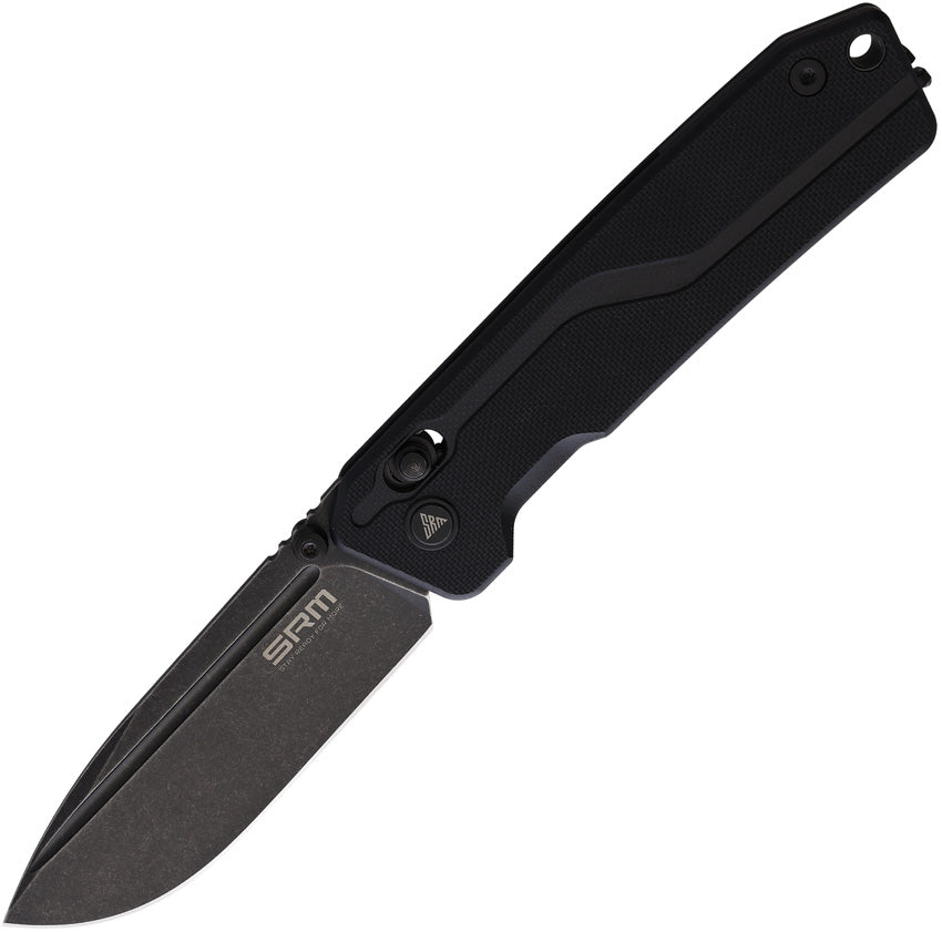 SRM Knives Rubik Ambi Lock Black G10 Folding 10Cr15CoMoV Pocket