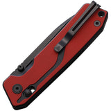 SRM Knives 7228 Ambi Lock Red & Black G10 Folding VG-10 Pocket Knife 7228LGV