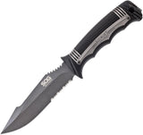 SOG SEAL Strike Deluxe Fixed Blade Black & Gray Handle Knife