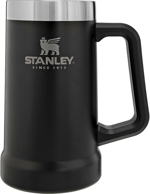 Stanley Black Big Grip Dishwasher Safe Stainless Beer Stein 24oz 2874030