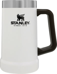 Stanley White Big Grip Dishwasher Safe Stainless Beer Stein 24oz 2874031