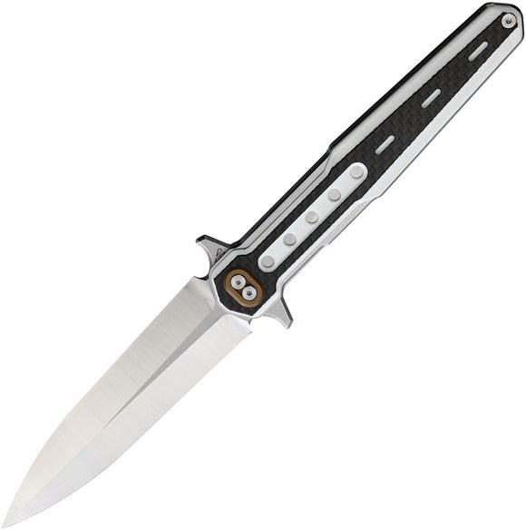 Stedemon NOC DG12 Pocket Knife Linerlock White G10 & Carbon Fiber 440C G12WHT