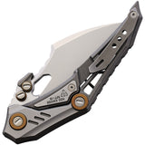 Stedemon NOC MT18 Framelock Gray Titanium Folding M390 Pocket Knife T18GRY