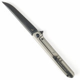 Stedemon TS06 Pocket Knife Framelock Gray Titanium Folding D2 Blade TS06BLS