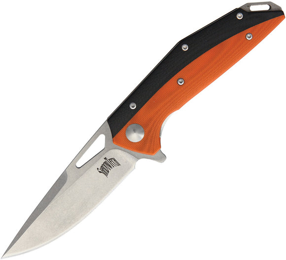 Shadow Tech Recoil Linerlock Black & Orange Folding Knife 019
