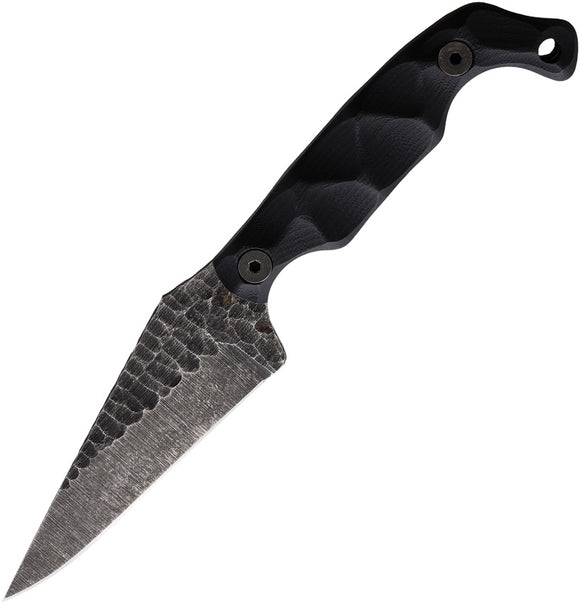 Stroup Knives Bravo 5 Black G10 1095HC Fixed Blade Knife w/ Belt Sheath B5BG10