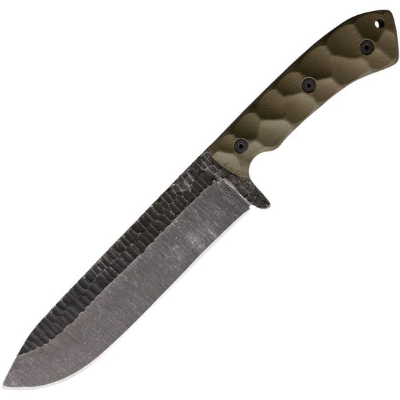 Stroup Knives BK1 Green G10 1095HC Fixed Blade Knife w/ Kydex Sheath PBK1ODG10S