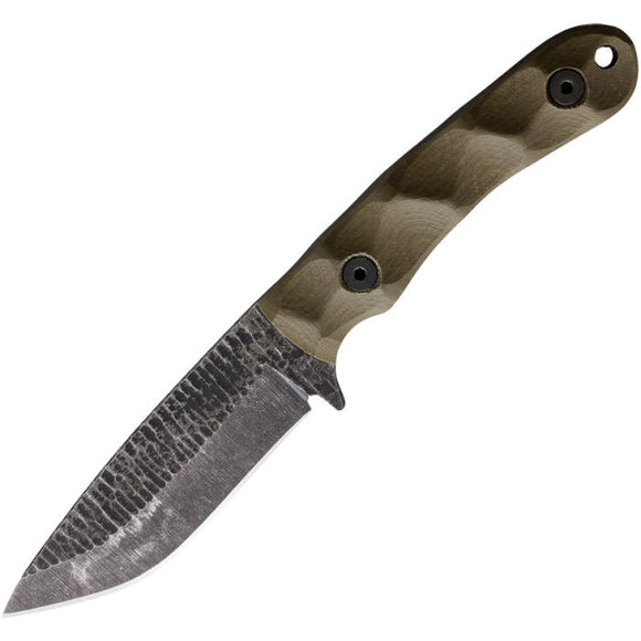 Stroup Knives GP2 OD Green G10 Handle 1095HC Stainless Steel Fixed Blade Knife GP2ODG10S