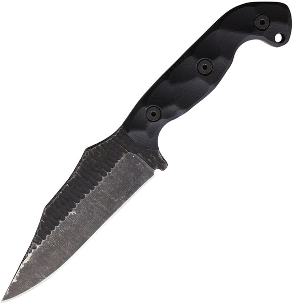 Stroup Knives TU1 Black G10 1095HC Fixed Blade Knife w/ Kydex Sheath PTU1BG10S