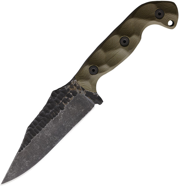 Stroup Knives TU1 Green G10 1095HC Fixed Blade Knife w/ Kydex Sheath PTU1ODG10S