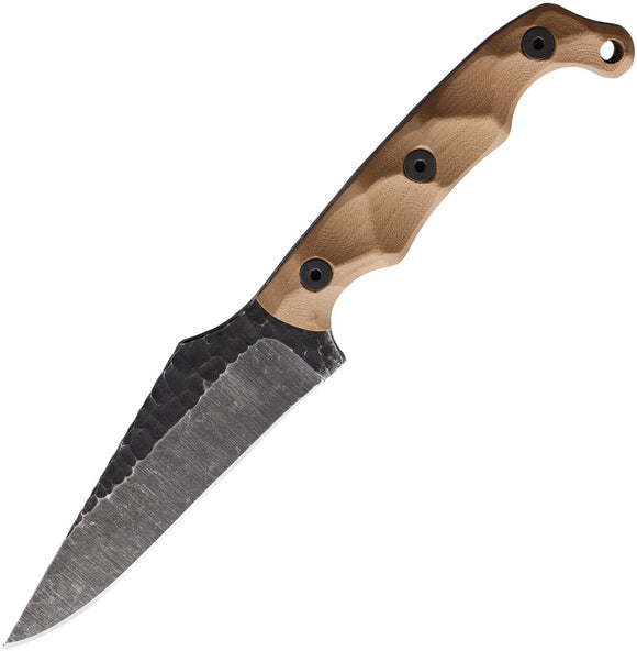 Stroup Knives TU2 Tan G10 1095HC Fixed Blade Knife w/ Kydex Sheath PTU2TG10S