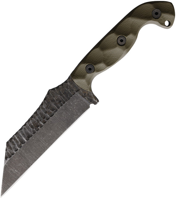 Stroup Knives TU3 Green G10 1095HC Fixed Blade Knife w/ Kydex Sheath PTU3ODG10S