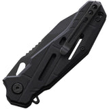 S-TEC Linerlock Black G10 Handle Stainless Steel Clip Point Folding Pocket Knife 27162BK