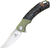 Defcon Condor Framelock Green & Black Folding Bohler M390 Pocket Knife 94002