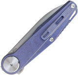 Defcon Fulcrum Leverage Lock Blue Titanium Folding Bohler M390 Knife T96171