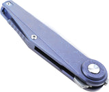 Defcon Fulcrum Leverage Lock Blue Titanium Folding Bohler M390 Knife T96171