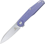 Defcon Fulcrum Leverage Lock Blue Titanium Folding Bohler M390 Knife T96171