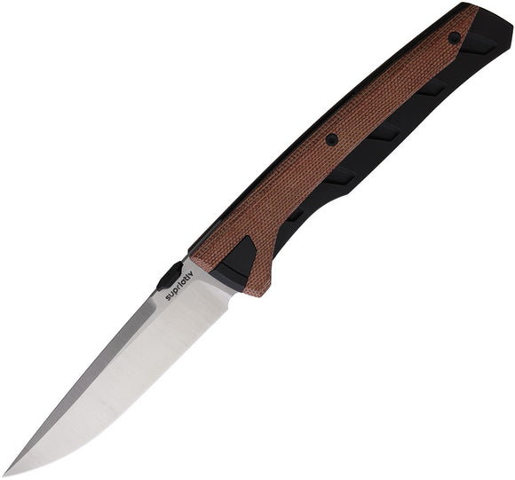 Suprlativ Matador Framelock Black Tiitanium Folding Bohler M390 Pocket Knife 004
