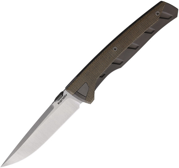 Suprlativ Matador Framelock Gray Titanium Folding Bohler M390 Pocket Knife 005