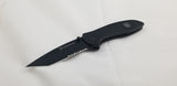 Smith & Wesson Linerlock A/O Black Aluminum Folding 8Cr13 Pocket Knife 1084305